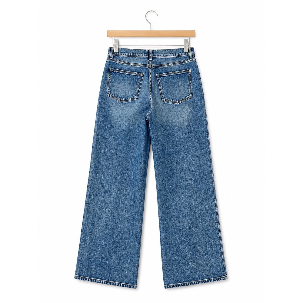 J.Crew Full Length Wide Leg Jeans 28 Vintage Wash Coastal Chic Denim Pristine - Picture 6 of 14